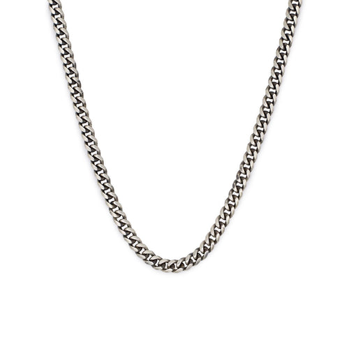 Averden™ Curb Chain silver men jewelry on white background