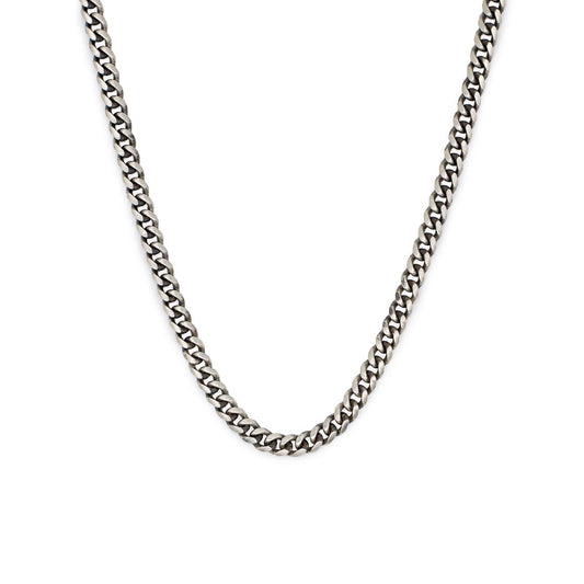 Averden™ Curb Chain silver men jewelry on white background