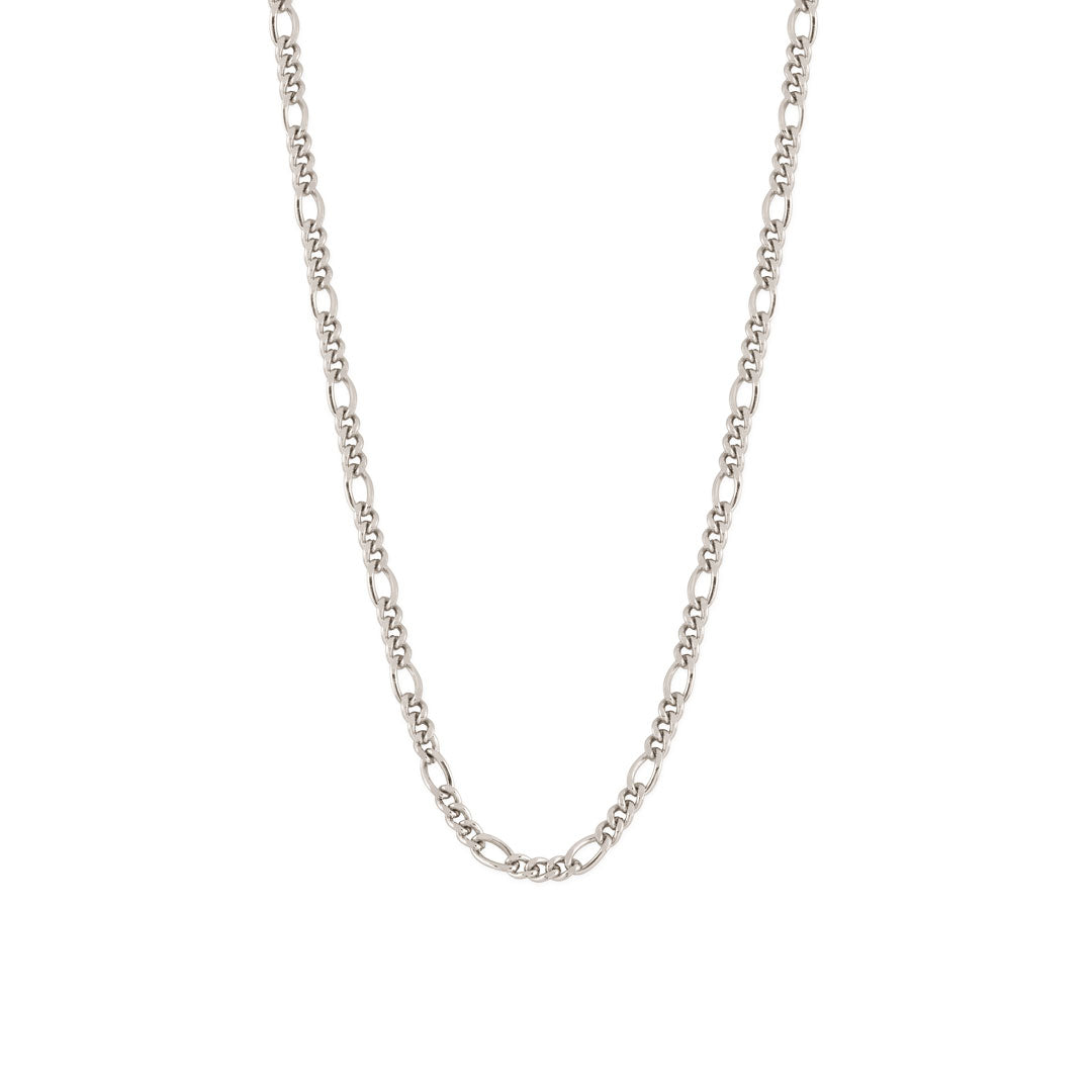 Averden™ Figaro Chain silver men jewelry on white background