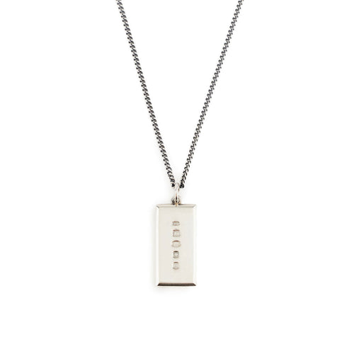 Averden™ Ingot Necklace silver men jewelry on white background