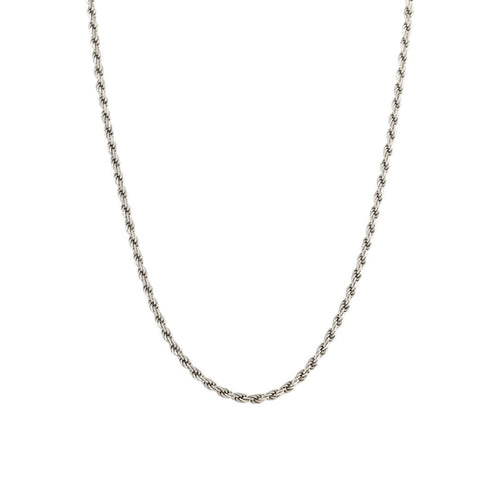 Averden™ Rope Chain silver men jewelry on white background