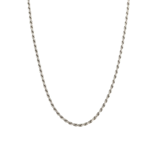 Averden™ Rope Chain silver men jewelry on white background